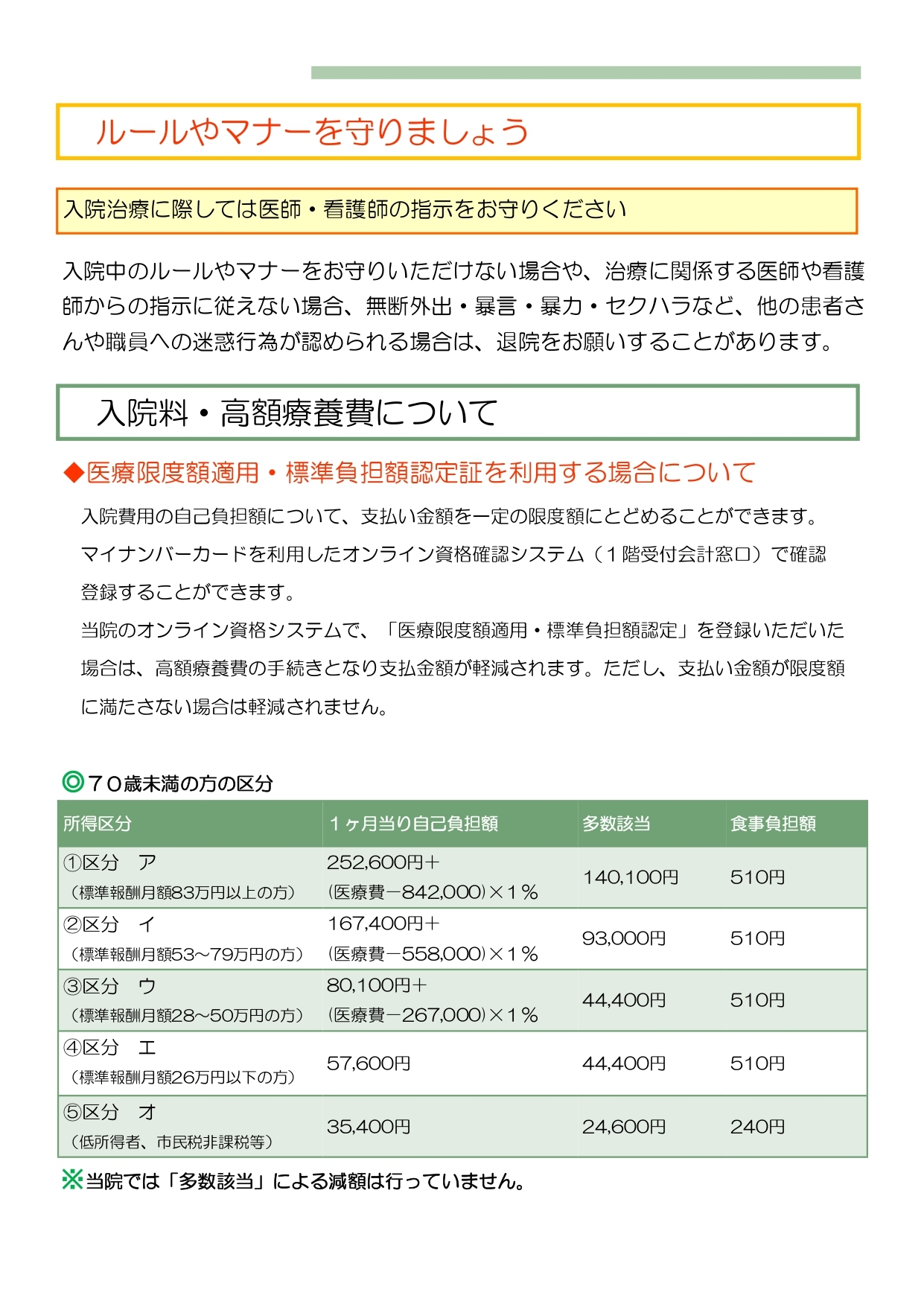 入院案内